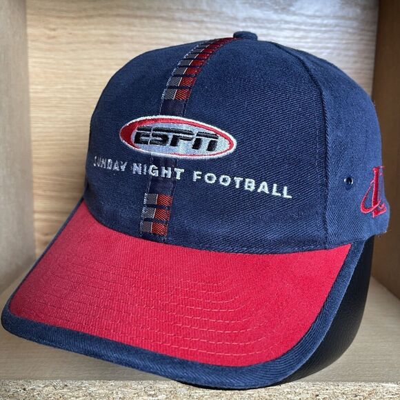 Vintage ESPN Sunday Night Football Logo Athletic Strapback Cap Hat NFL - Picture 1 of 9